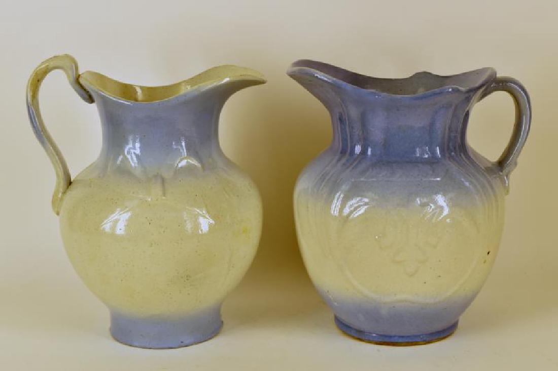 Blue And White Stoneware Basin Pitchers (1 of 2)