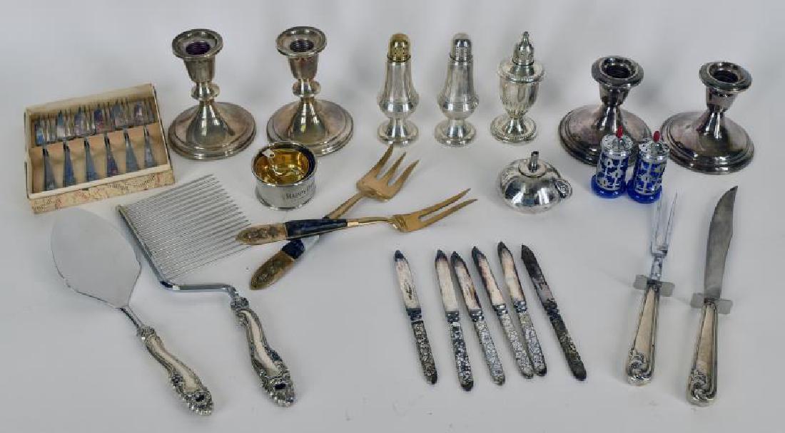 Group Of Weighted Sterling & Silver Plate Articles (1 of 1)