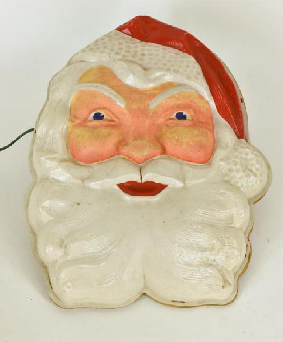 Vintage Christmas Decoration: Santa Claus By Glolite Corp, Has Crack On Lips, Don't Know If It Works