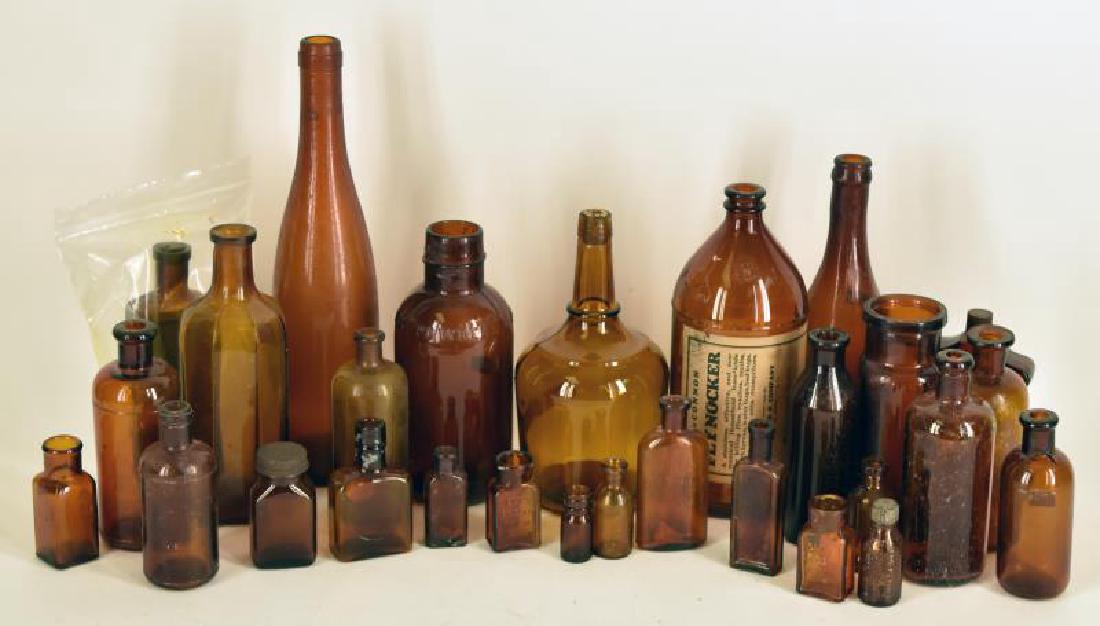 Collection Of Amber Bottles (1 of 2)