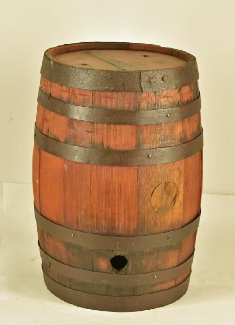 Antique Wood Banded Barrel: Very Old Barrel, No Name 16-1/2x10-1/4", Neat