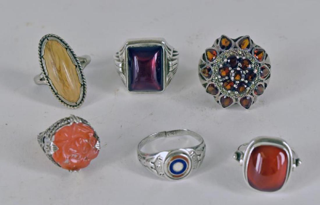Six Sterling Silver Rings (1 of 1)