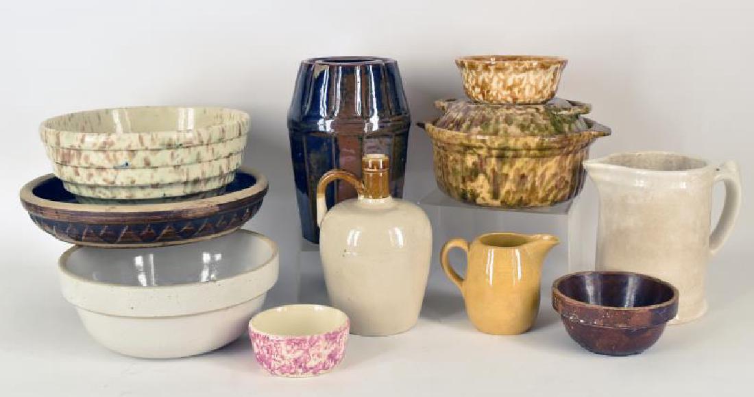 Collection Of Yellow Sponge Ware And Stoneware (1 of 1)