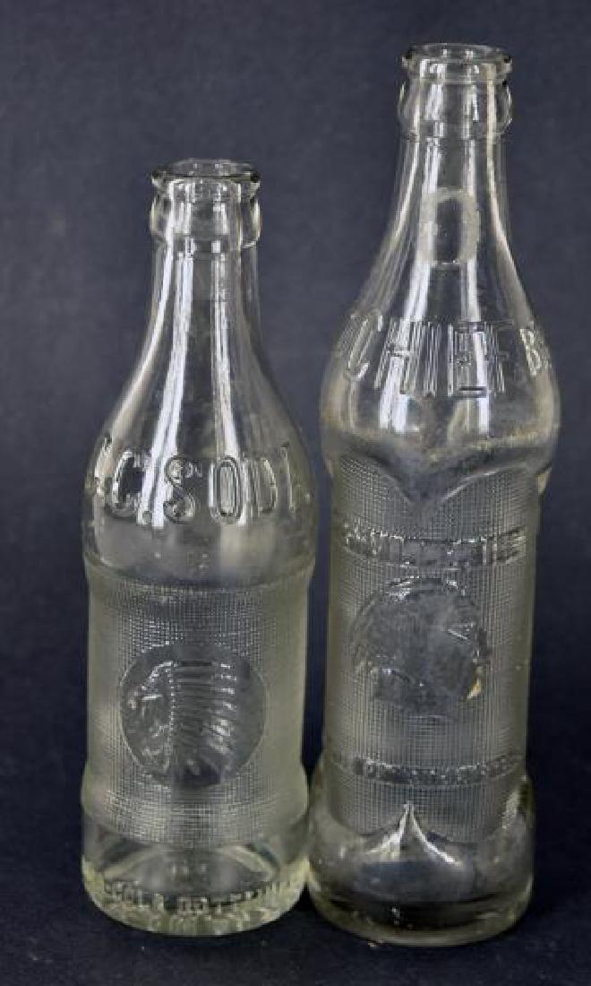 University Of Illinois Illini Chief Bottles: Consisting Of One Bic Brand Chief Bottle Measures 9" And One C.c. Soda Chief Bottle Measures 8"