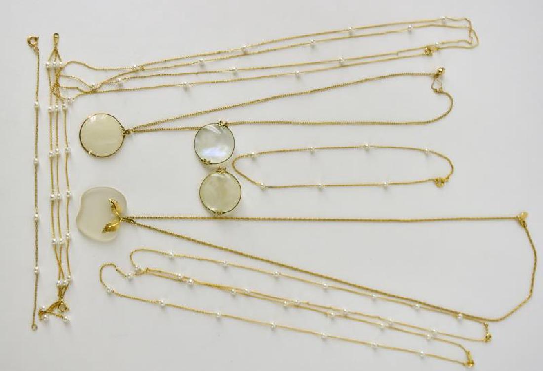 Collection Of Avon Pearl And Gold Necklaces (1 of 1)