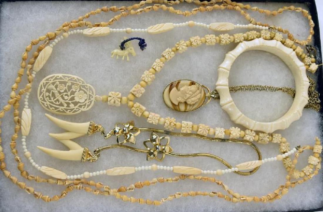 Carved Off White And Shell Jewelry (1 of 1)
