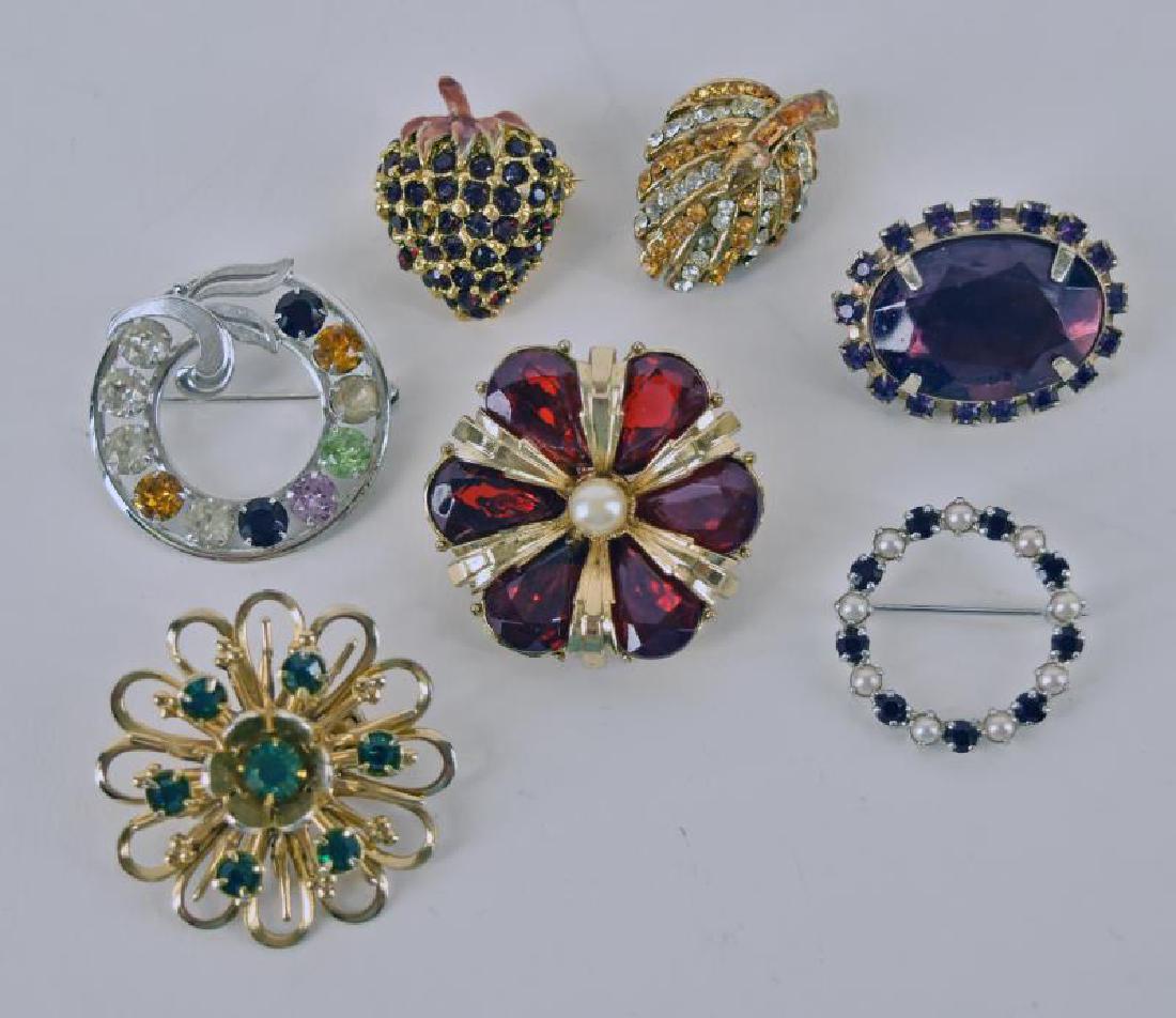 Collection Of Vintage Rhinestone Pins (1 of 1)