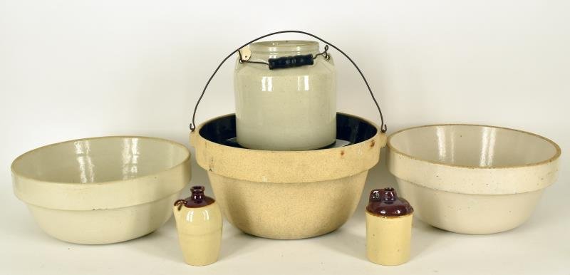 Collection Of Large Stoneware Bowls (1 of 1)