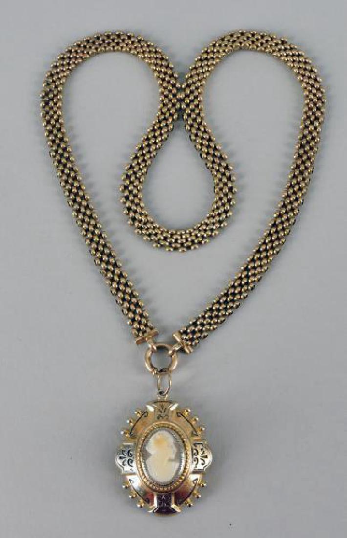 Victorian Bookchain Cameo Necklace (1 of 3)