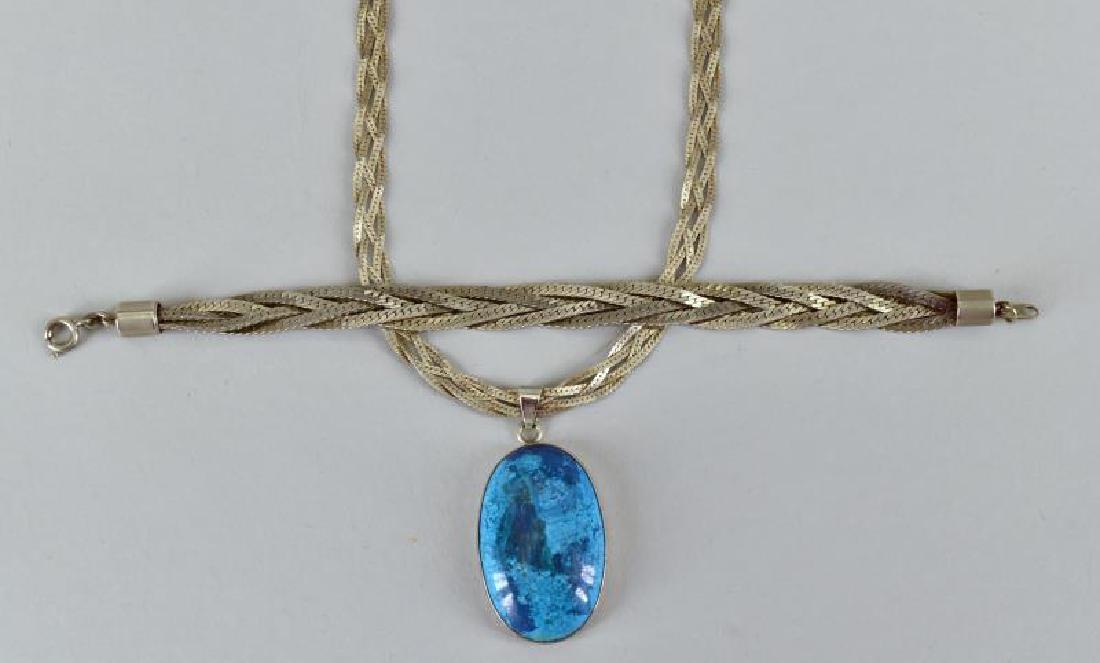 Sterling Silver Braided Necklace & Bracelet (1 of 2)