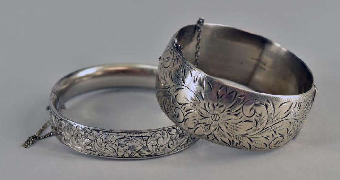 Two Sterling Silver Bangle Bracelets (1 of 2)