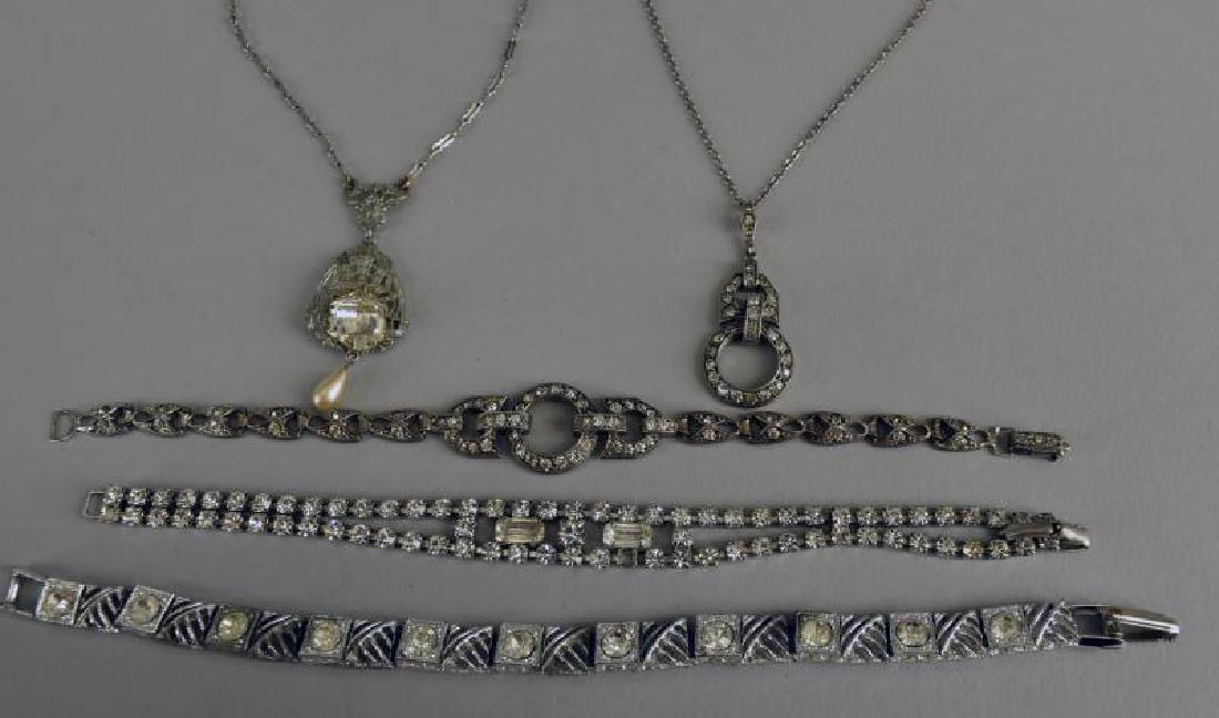 Victorian Sterling Rhinestone Jewelry (1 of 1)