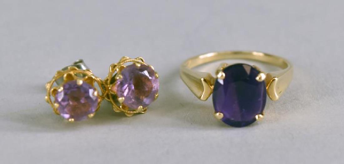 14k Yellow Gold And Amethyst Ring (1 of 1)