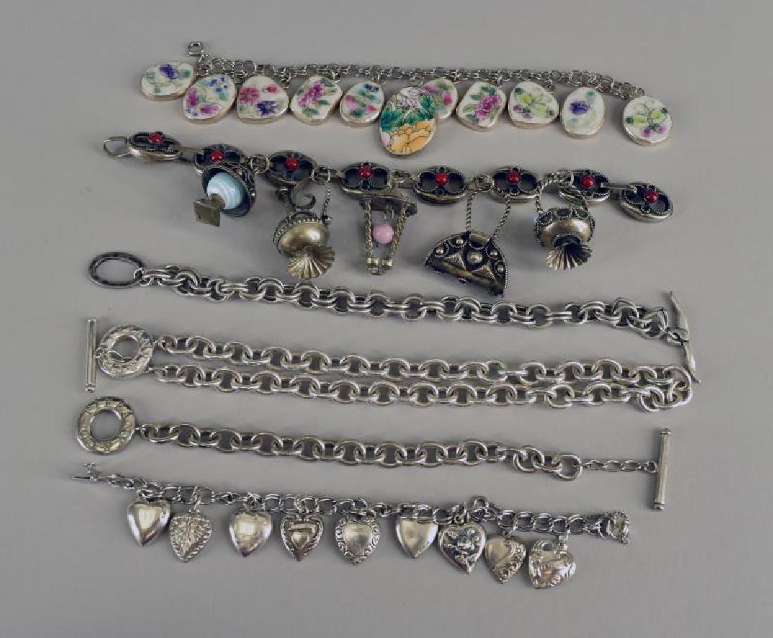 Collection Of Sterling Charm Bracelets (1 of 1)