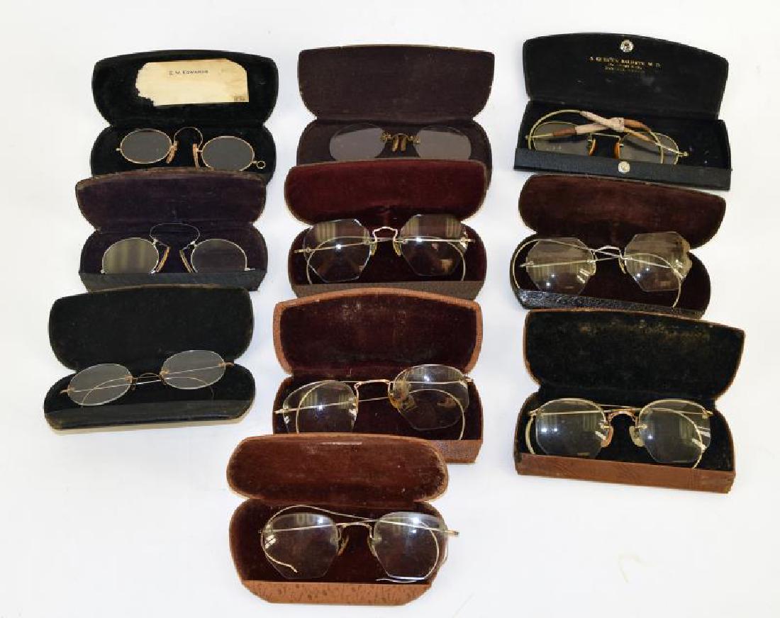 Collection Of Wire Rimmed Gold Filled Glasses (1 of 1)