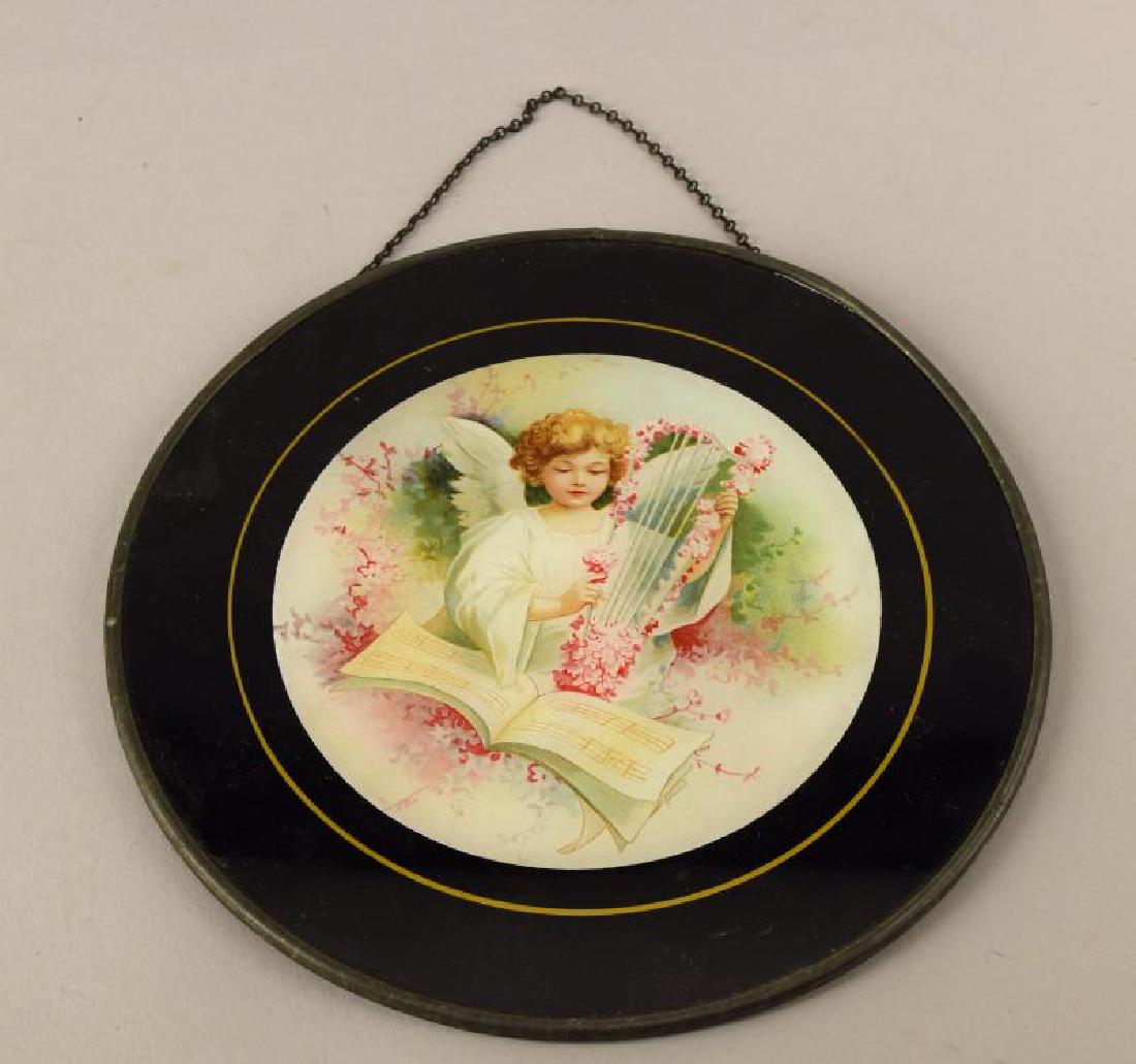 Victorian Angel And Harp Flue Cover: Featuring A Young Girl Angel Playing A Harp, Almost 9 Inches Across.