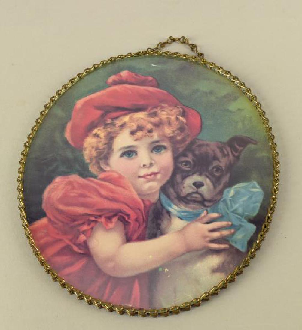 Victorian Child And Dog Flue Cover (1 of 1)