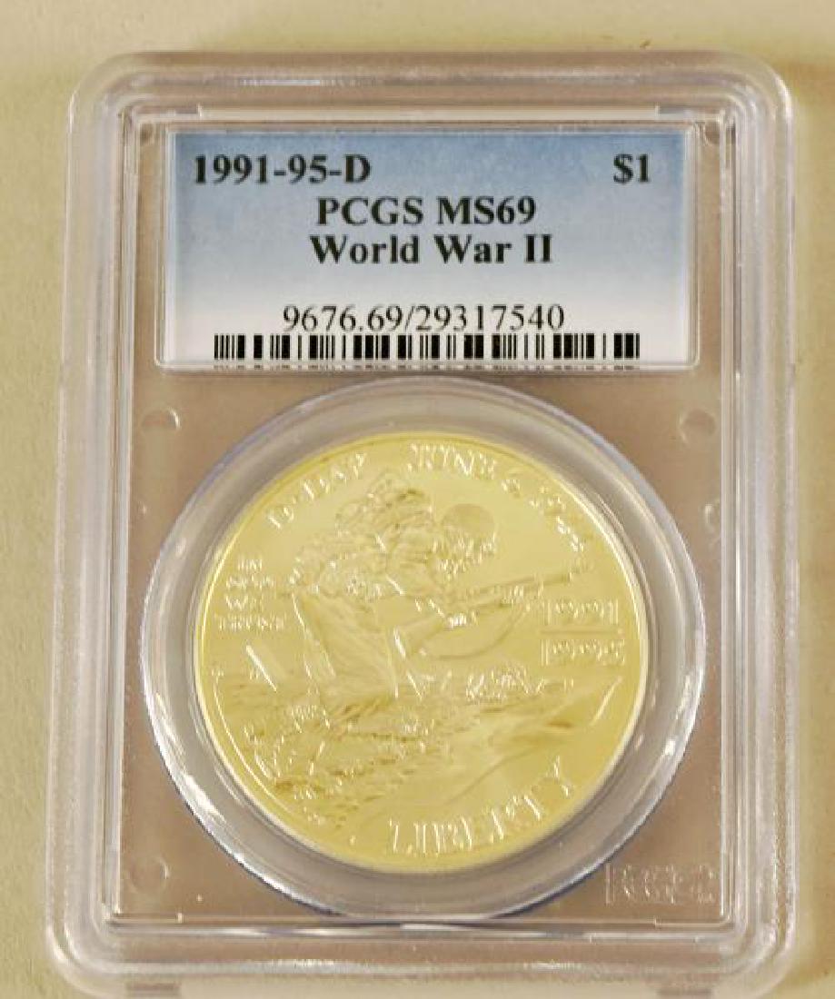 1991-95 D World War Il Commemorative Silver Dollar (1 of 2)