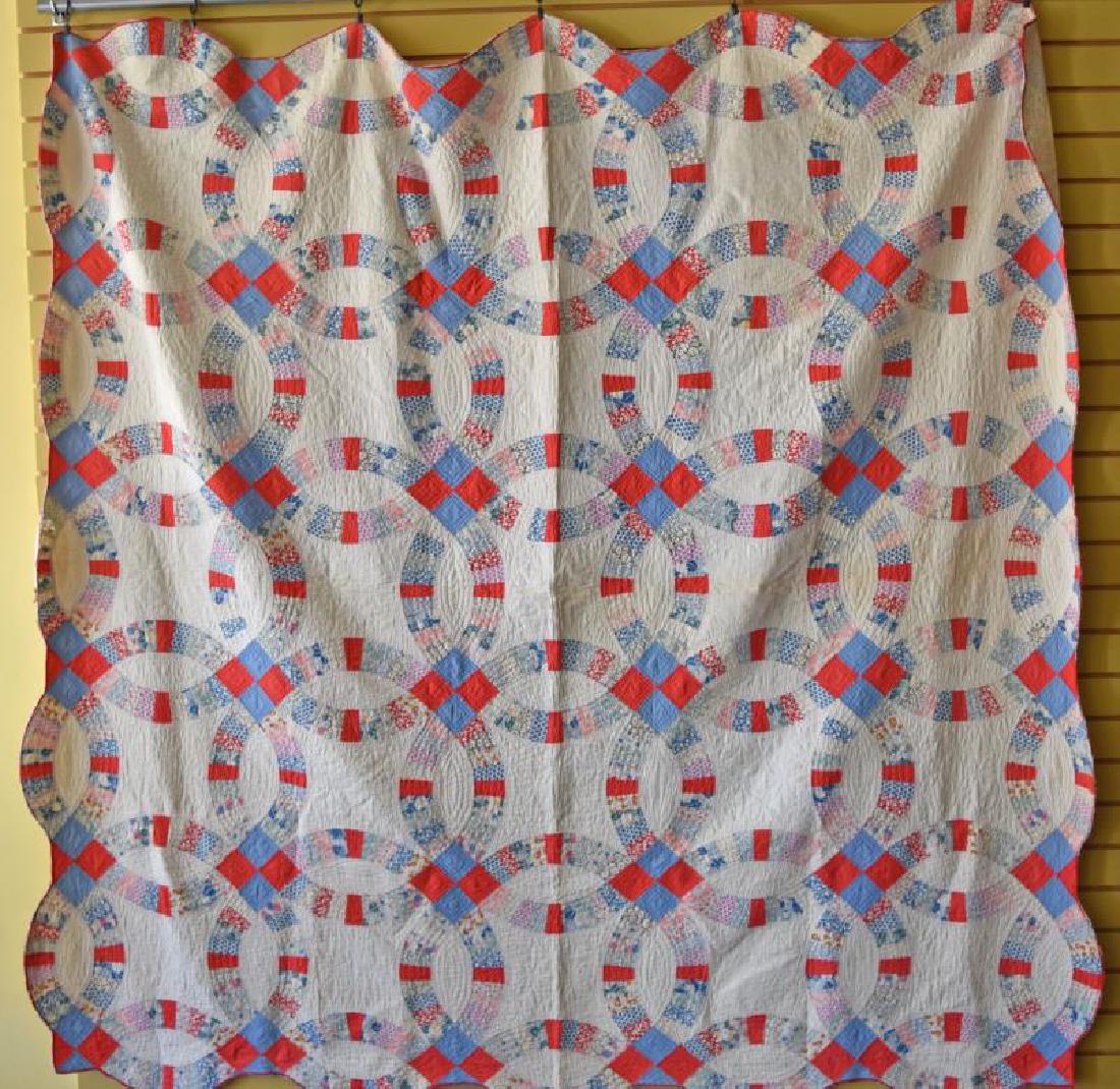 Vintage Double Wedding Ring Quilt (1 of 4)