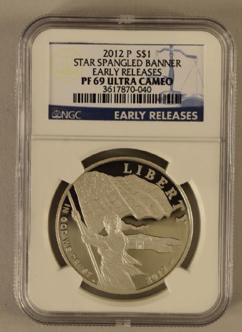 2012 P $1 Star Spangled Banner Silver Proof Coin (1 of 2)