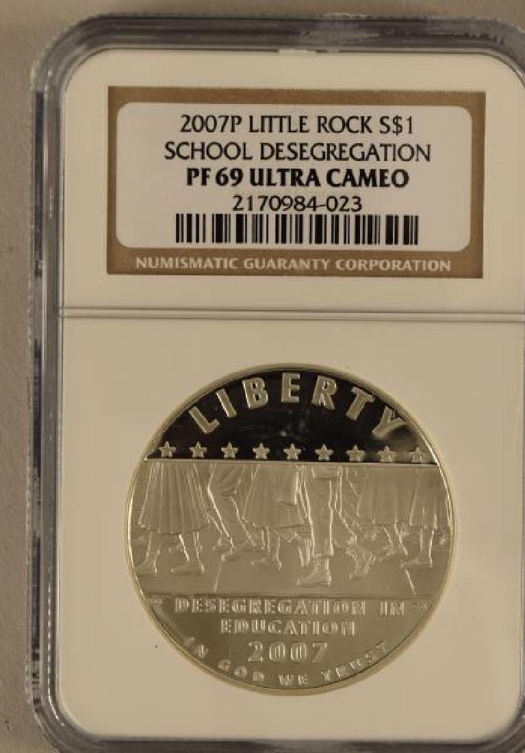 2007 P Little Rock School $1 Silver Proof Coin (1 of 2)