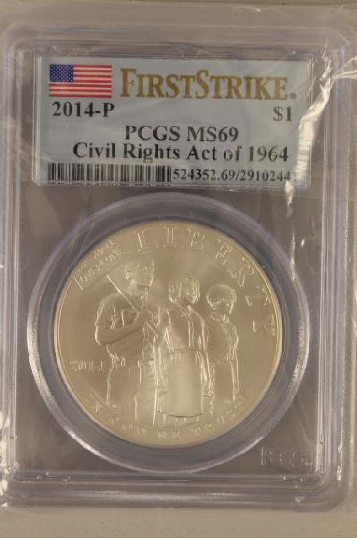 2014 P Civil Rights Act  $1 Silver Dollar Coin (1 of 2)