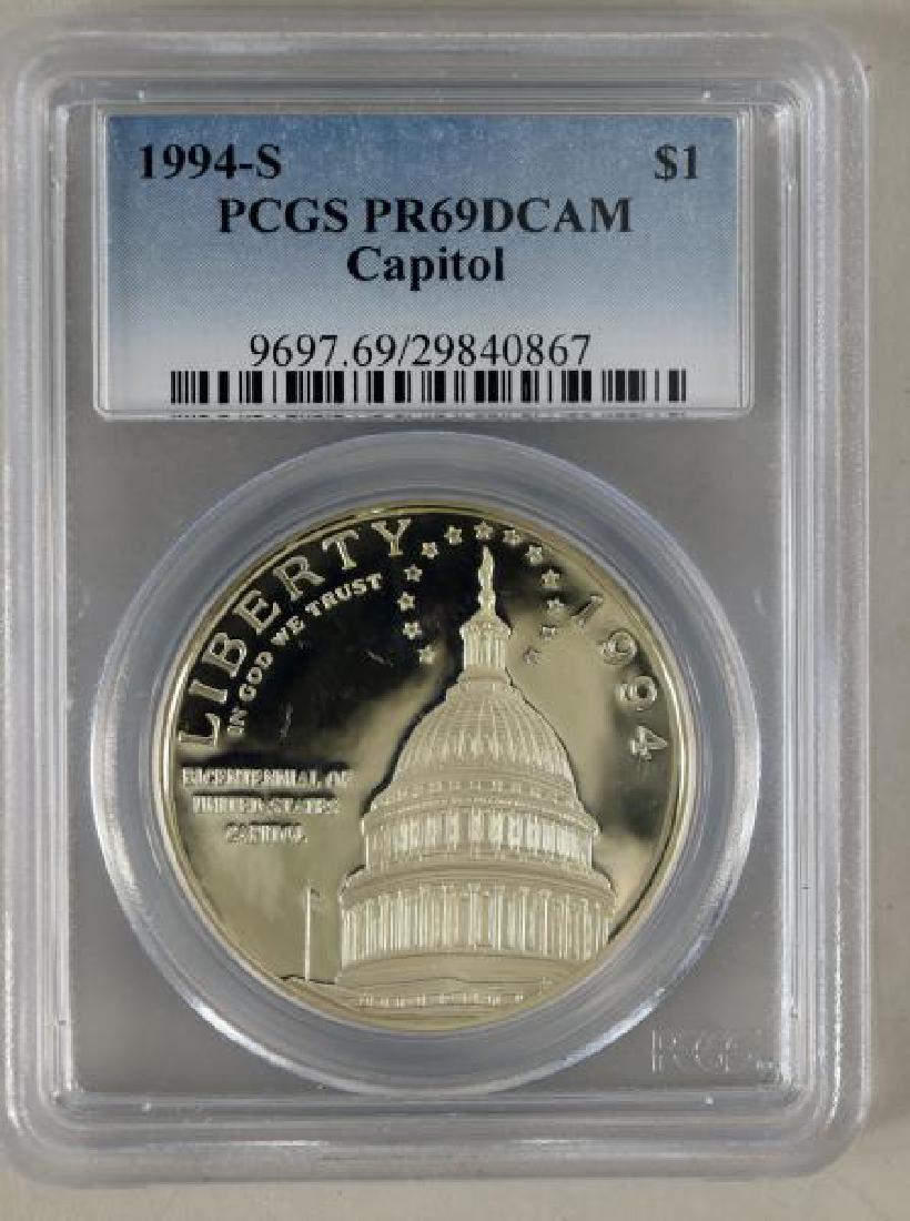 1994 S U. S. Capitol $1 Silver Proof Coin (1 of 2)
