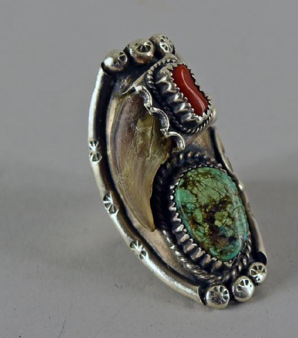 Navajo Kakiki Native American Sterling Silver Ring (1 of 3)
