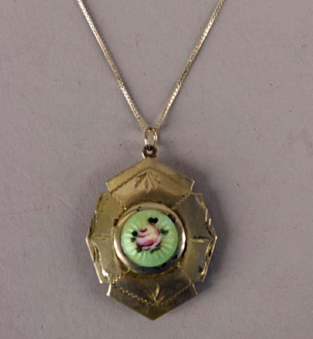 Victorian Sterling & Enamel Locket (1 of 1)