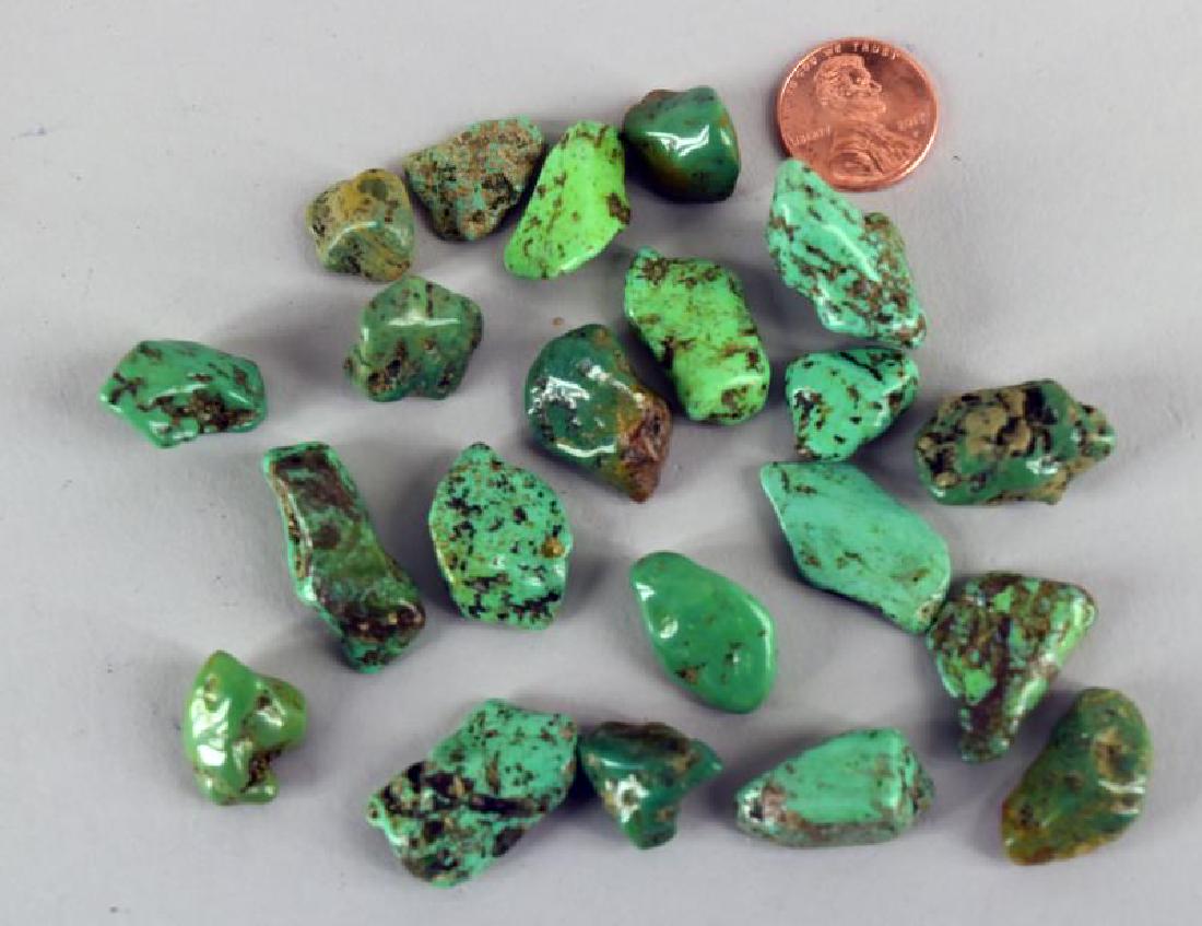 Group Of Natural Loose Green Turquoise Stones (1 of 1)