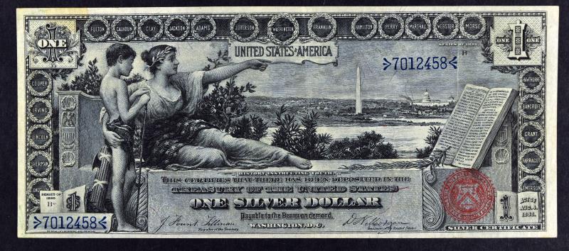 1896 $1 Educational Silver Certificate Note (1 of 6)