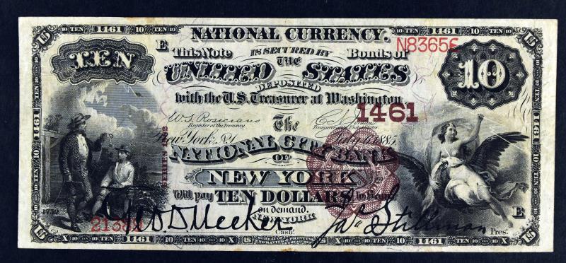 1885 $10 New York National Currency (1 of 6)