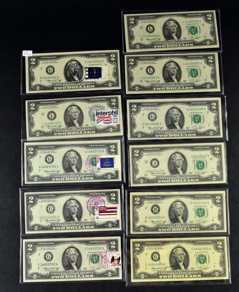 5 1976 $2 First Day Issue Stamped (1 of 6)