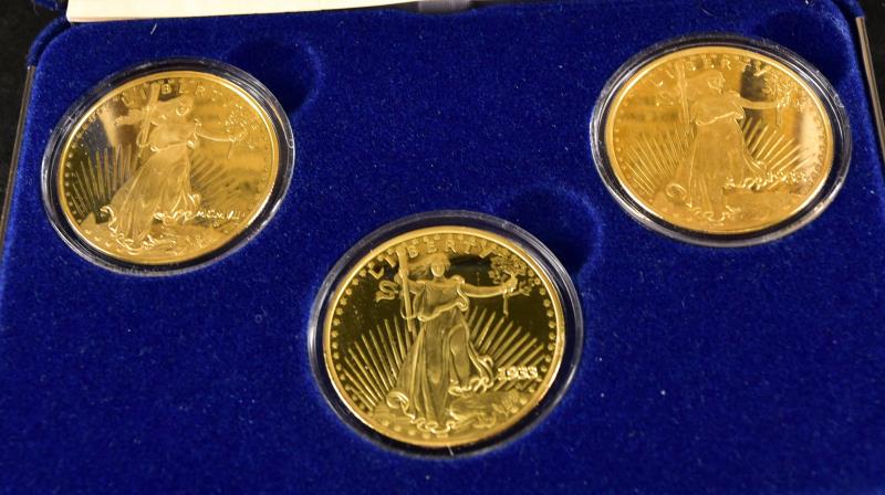 Double Eagle 24k Gold Plated 1907 & 1933 .999 Silver (1 of 5)