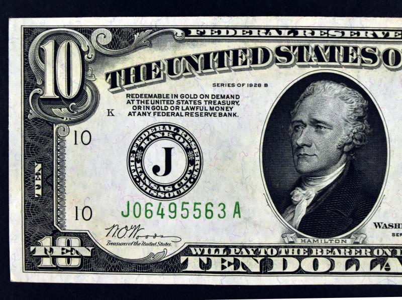 1928 B $10 Federal Reserve Note (1 of 5)