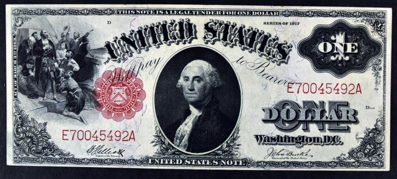1917 $1 United States Note Red Seal (1 of 6)