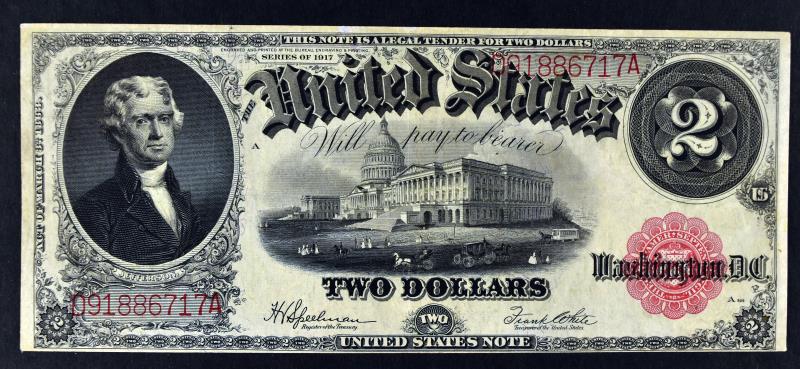 1917 $2 United States Note Red Seal (1 of 6)