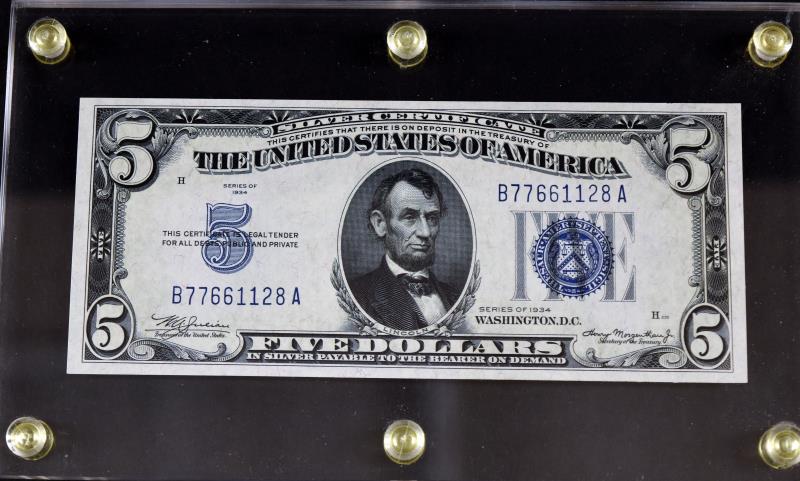 1934 $5 Silver Certificate (1 of 6)