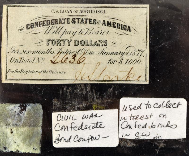 1861 Confederate $1000 Bond Coupon: Featuring One 1861 Confederate $1000 Bond Coupon Dated Aug 19, 1861.