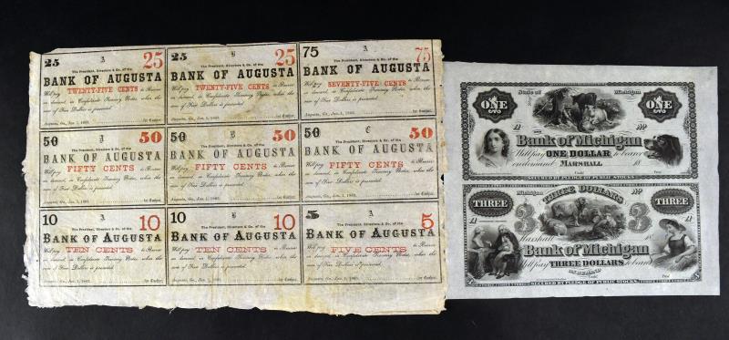 1863 Un-cut Confederate Fractional Currency (1 of 5)