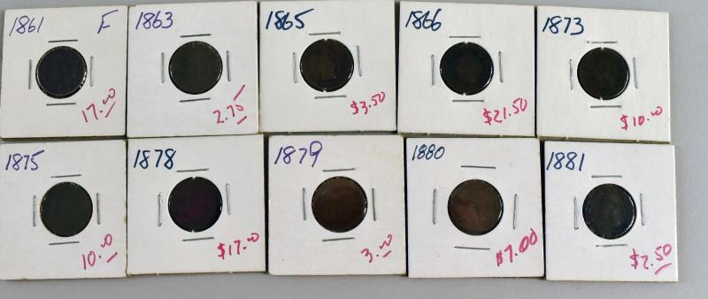 10 Indian Head Pennies (1 of 6)
