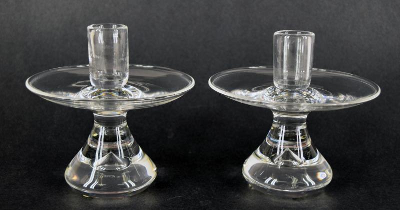 Pair Of Steuben Teardrop Candlesticks (1 of 5)