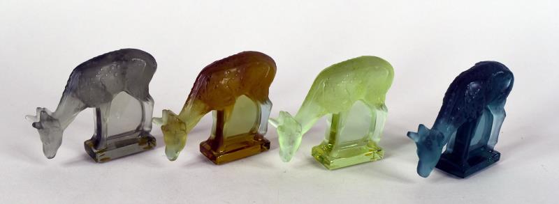 Lalique Crystal Deer Figurines (1 of 6)