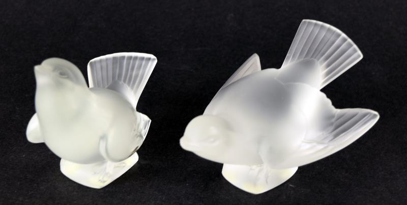 Two Lalique Crystal Bird Figurines (1 of 5)