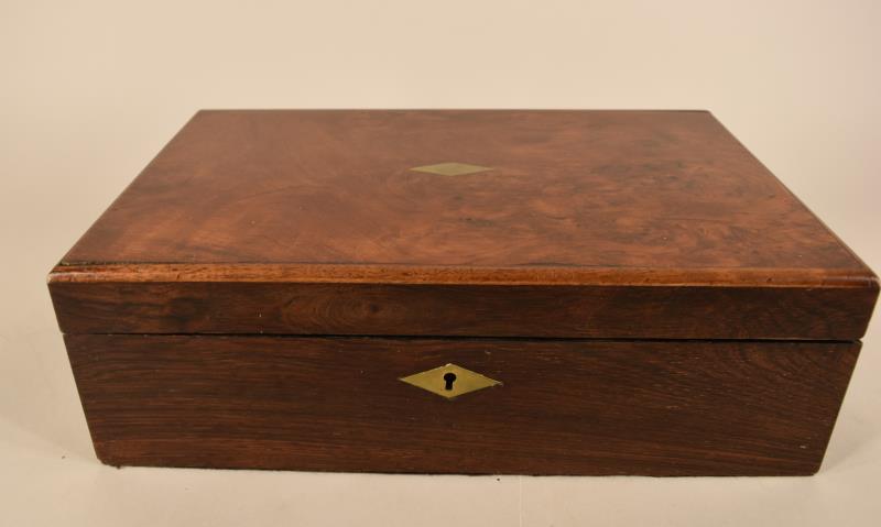 Victorian Rose Wood Travel Secretary Writing Desk (1 of 11)