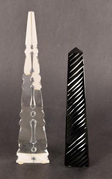 Signed Baccarat Crystal Glass Obelisk Sculpture (1 of 5)