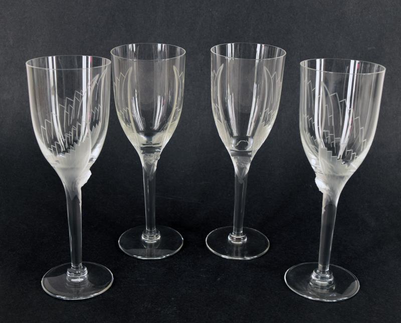 Four Lalique Angel Wing Champagne Flutes (1 of 6)