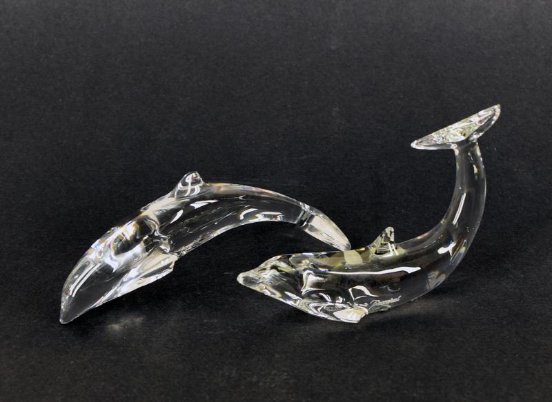 Two Baccarat Crystal Dolphins (1 of 6)