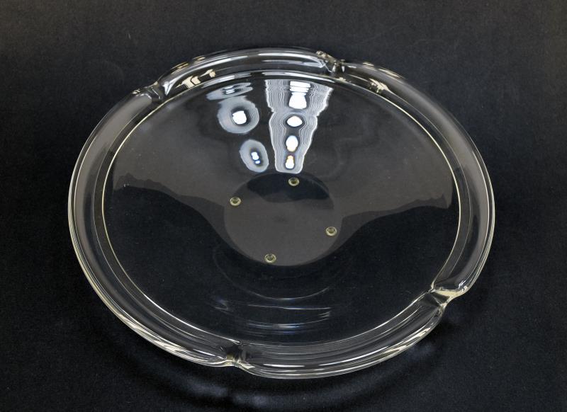 Steuben Crystal Glass Tray: Featuring A Signed Steuben Crystal Glass Tray Measuring 14 Inches Diameter; 2 3/4 Inches High. In Excellent Condition, No Nicks, Chips Or Cracks.