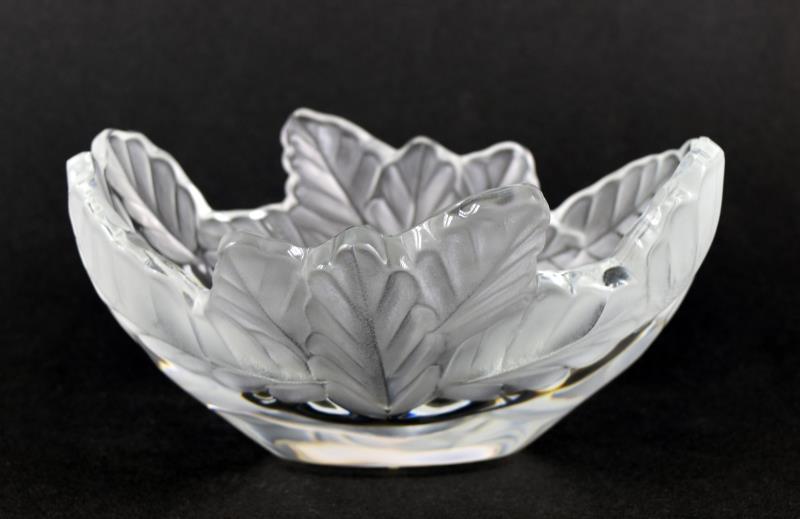 Lalique France Oak Leaf Bowl (1 of 6)